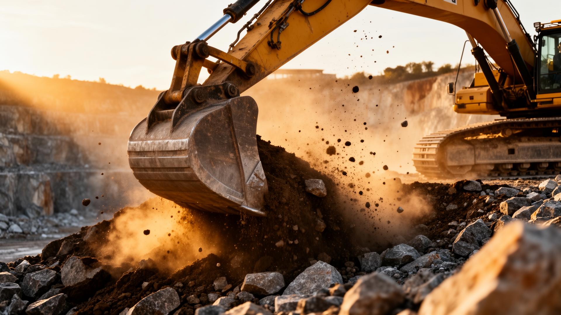 Gros plan sur de la machinerie lourde en action