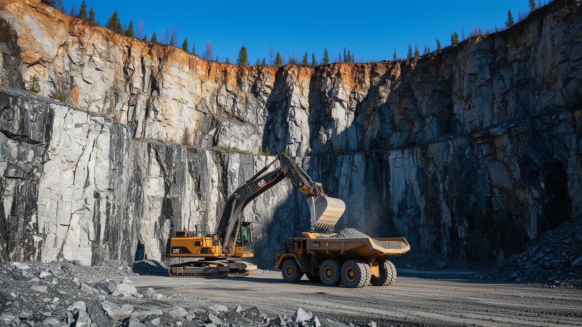 Carrière de pierre en Gaspésie